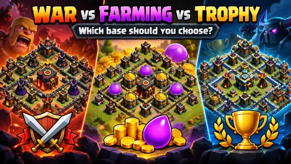 War vs Farming vs Trophy Bases