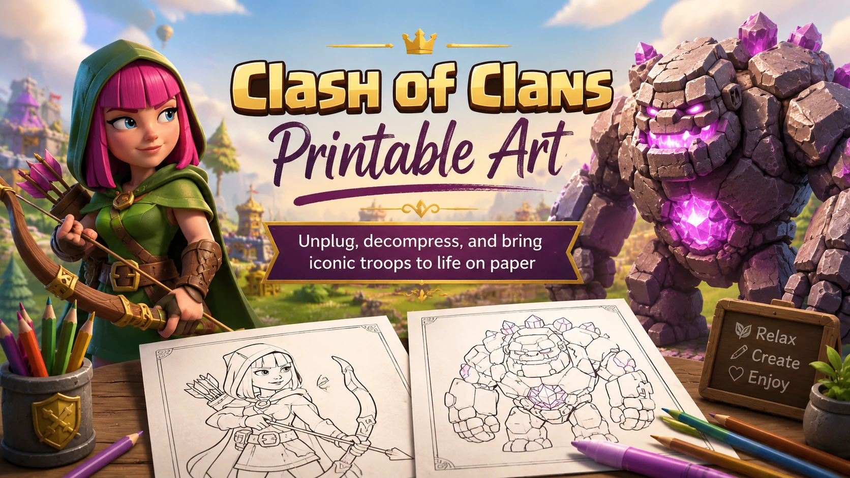 Clash of clans printable art