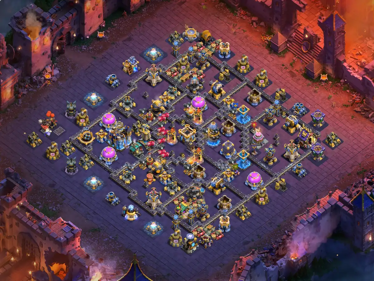 TH18 War Base Anti 3 Star Layout for Clash of Clans