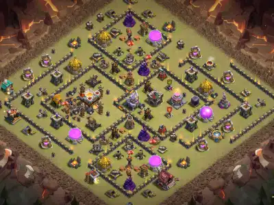 Layout TH11 War Base Anti 3 Star Layout for Clash of Clans