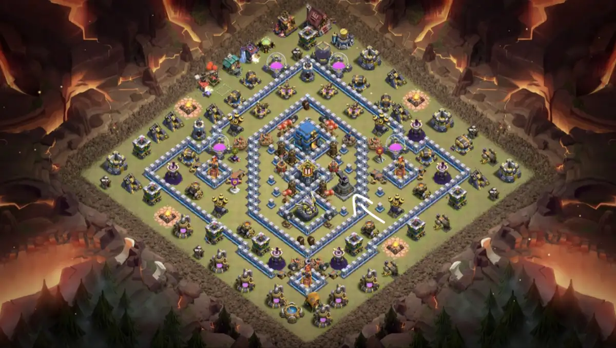 TH12 War Base Anti 3 Star Ring for clash of clans war badr