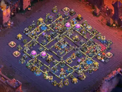 Layout TH18 War Base Layout for Clash of Clans Anti 2 Star