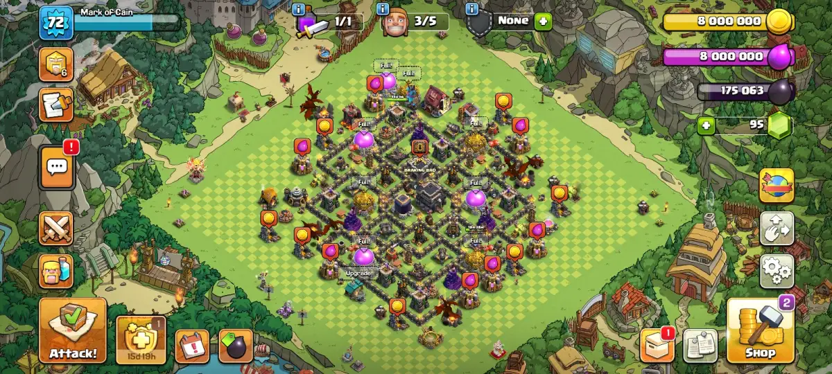 TH9 War Hybrid coc base layout for Anti 3 Star Hits