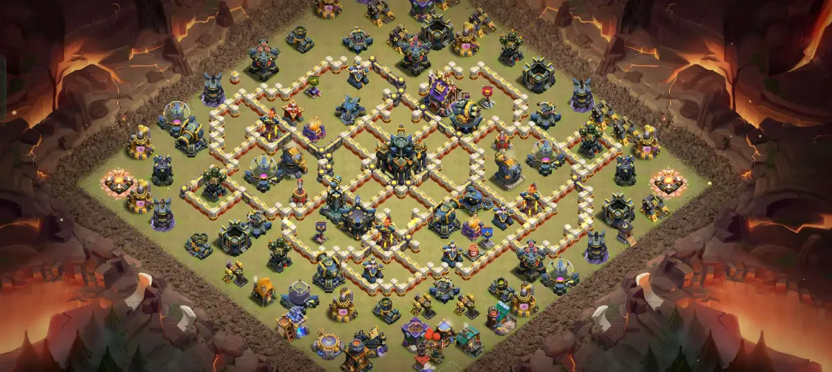 TH17 War Base Layout for Clash of Clans Anti 2 Star