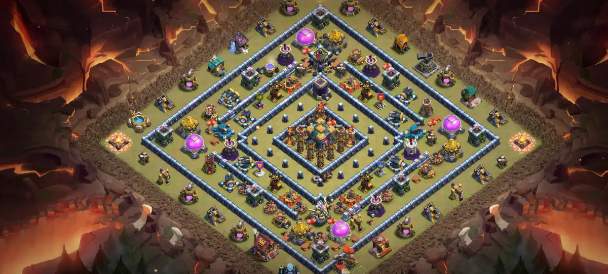 TH14 War Base Anti 2 Star for Clash of Clans | war badr