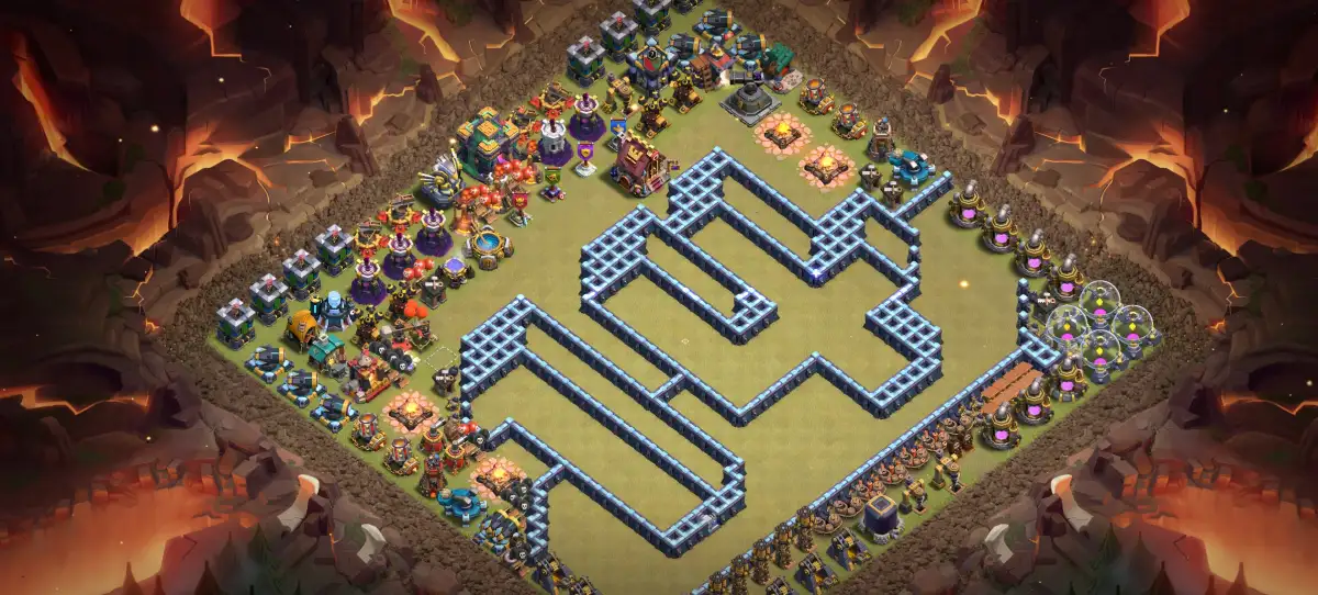 TH14 Troll Base Layout Funny "69" Design with Copy Link