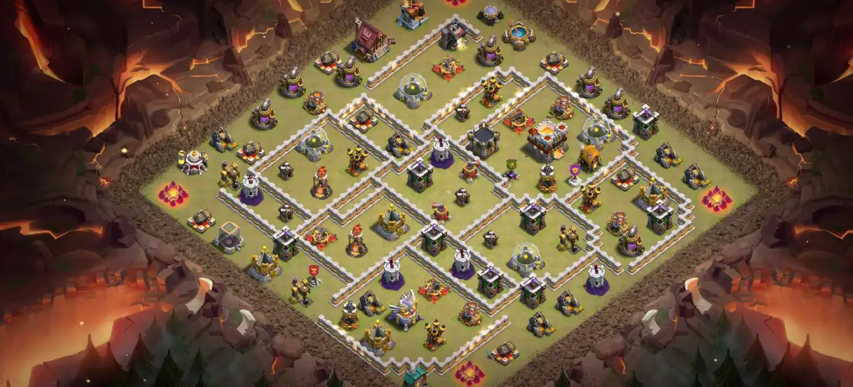 TH11 War Base for CoC with Offset Town Hall | War Badr