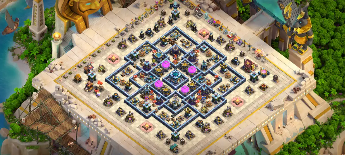 TH13 Hybrid Farming coc base layout with Copy Link