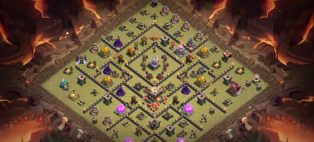 TH11 War Base for Clash of Clans with Anti 3 Star Ring