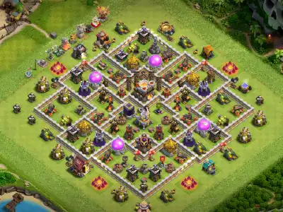 Layout TH11 Anti 2 Star Hybrid Base with Protected Core