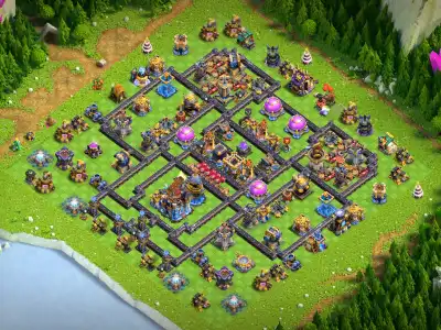 Layout TH18 War Base Anti 2 Star Layout for Legend League