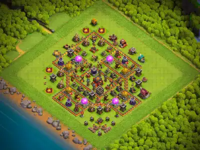 Layout TH10 Farming Base Copy Link for Safe Gold and Dark Elixir