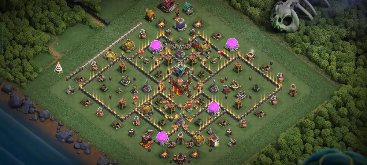 TH10 Anti 3 Star War Base Layout for Air Defense Hits
