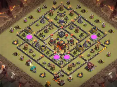 Layout TH10 War Base Anti Air Layout for Legend League