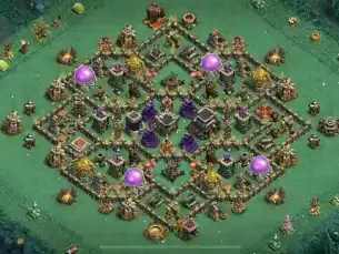 Savage TH9 Defense Coc Layout | Anti Air / Dragon Blue Aura