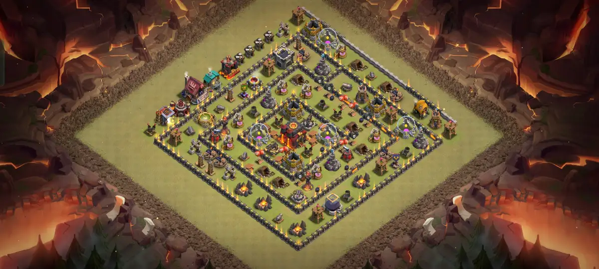 TH10 Anti 2 Star War Base Layout | Solid Clash of Clans Defense