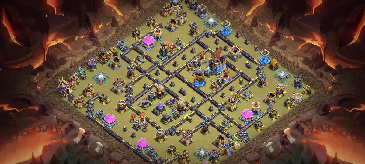 TH18 War Base with Boxed Core for Anti 3 Star Hits
