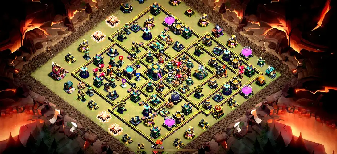 Layout Brutal TH14 War Coc Layout | Anti 2 Stars Legend Rome