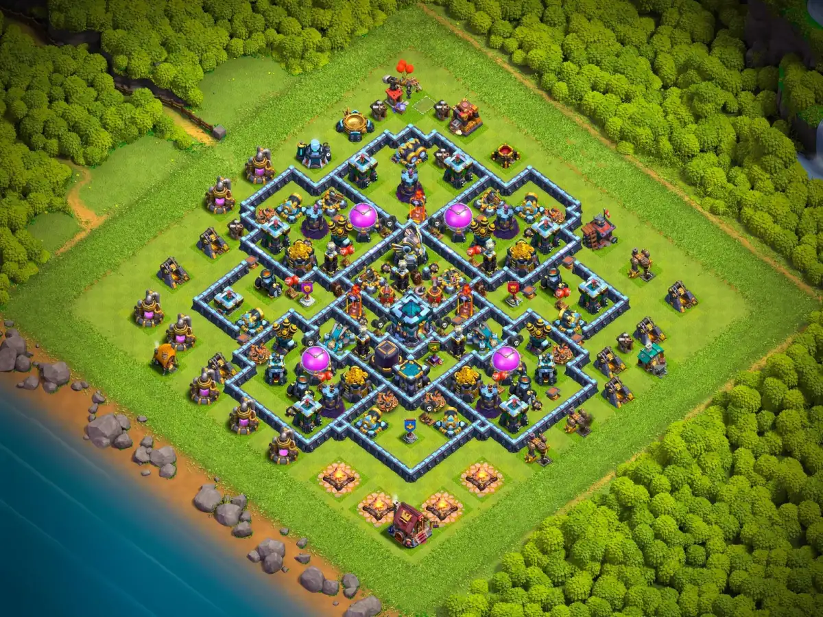 TH13 Farming Base Anti 2 Star Ring Layout Copy Link