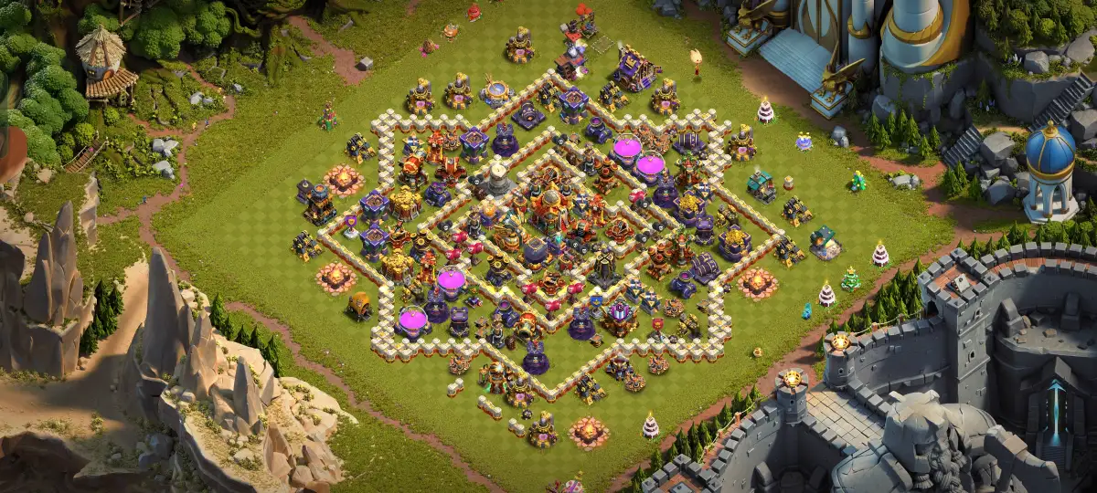 TH16 Anti 2 Star Base for Clash of Clans vs Electro Dragons