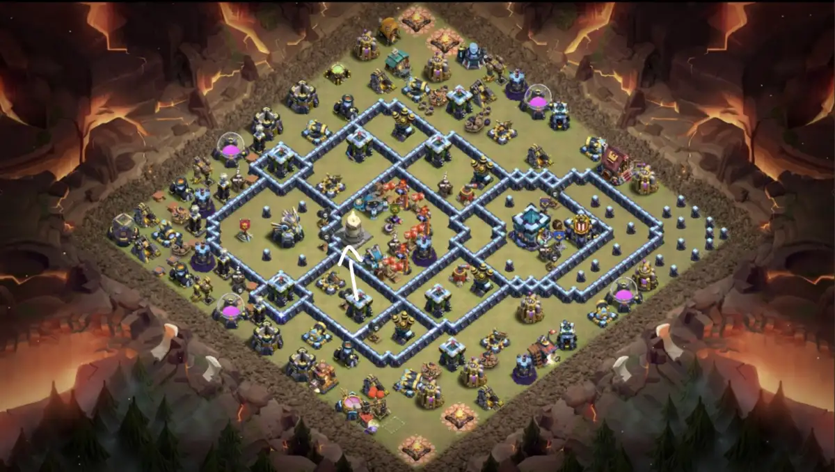 TH13 War Base Anti 3 Star for Clash of Clans Copy Link