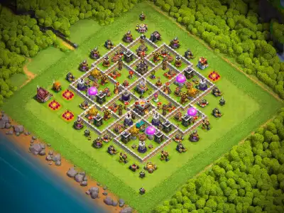 Layout TH11 Farming Base Copy Link | Safe Loot Clash of Clans
