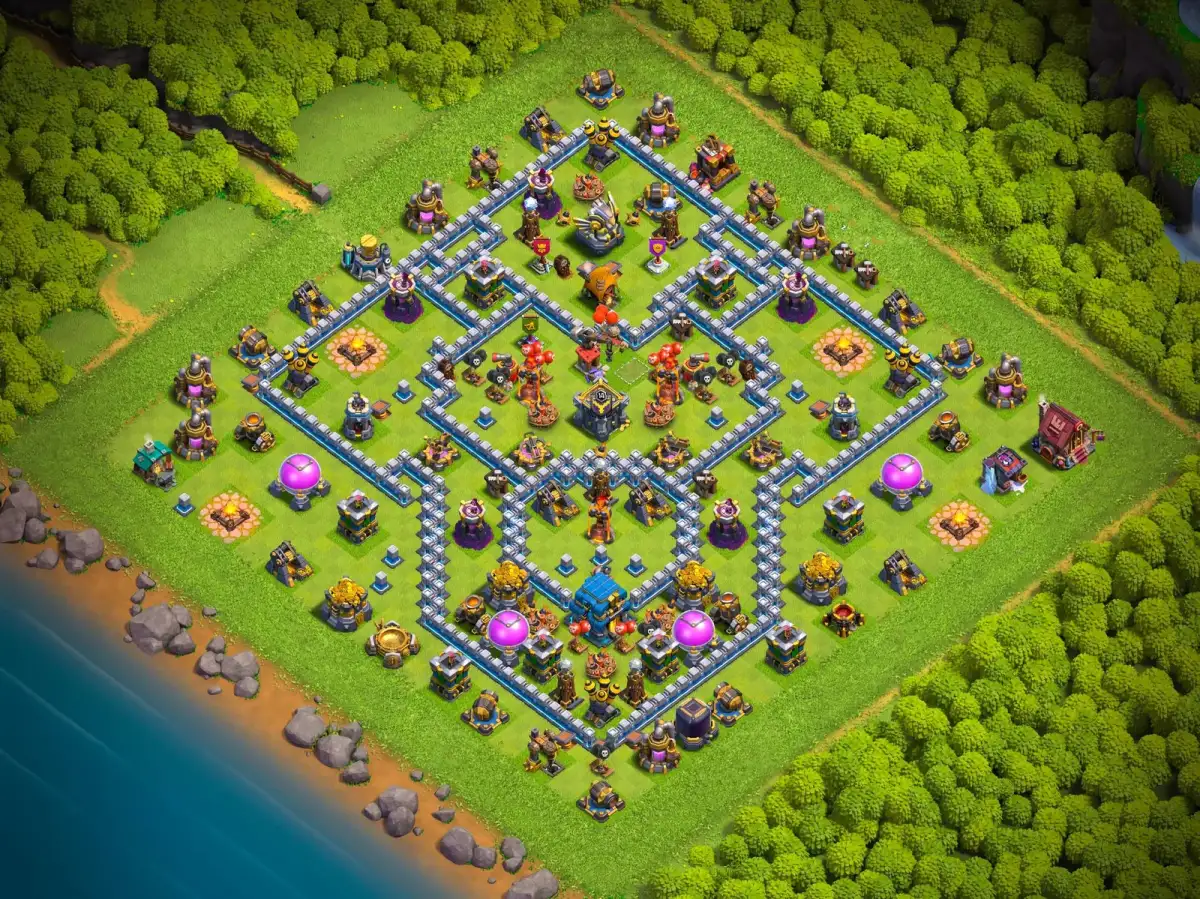TH12 Legend League Base Layout for Clash of Clans Defense