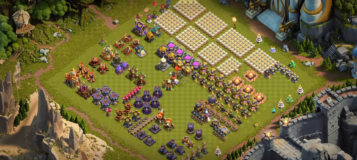 TH16 War Base Anti Air Layout for Electro Dragon Hits