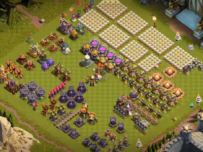 Layout TH16 War Base Anti Air Layout for Electro Dragon Hits