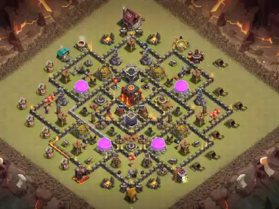 Layout TH10 War Base Anti Everything Link for Clash of Clans