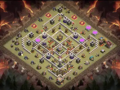 Layout TH11 War Base for Clash of Clans Anti 3 Star Copy Link