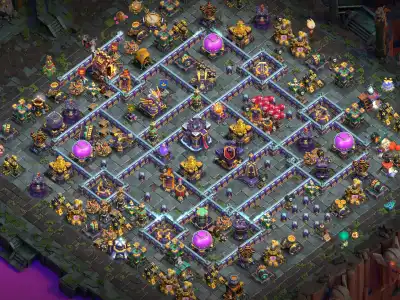 Layout Best Draq TH15 Anti Electro Dragon War Base with Offset Town Hall 2026