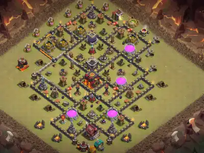 Layout TH10 War Base Anti 3 Star Layout for Legend League