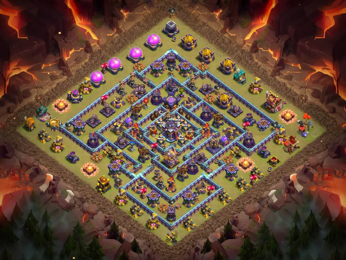 TH15 War Base Anti 3 Star Ring Layout with Copy Link
