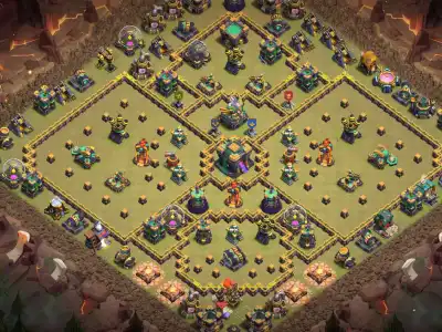 Layout TH14 War Base Copy Link for Clash of Clans Defense