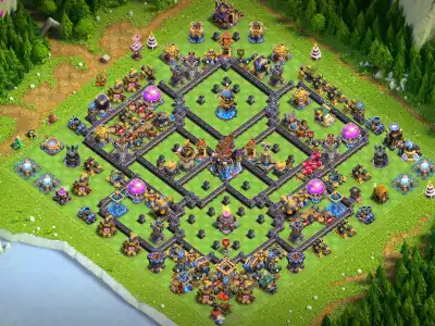 Layout TH18 War Base Link Anti 2 Star Ring Style Layout