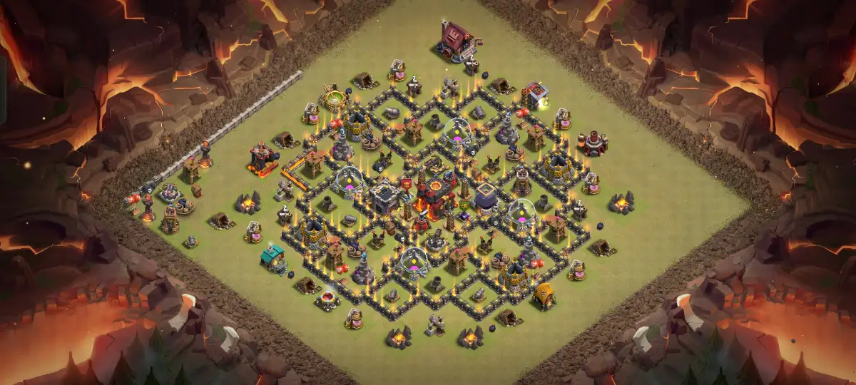 TH10 Farming Base Link with Safe Dark Elixir Ring