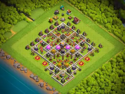 Layout TH11 Farming Base Copy Link for Safe Elixir and Dark Storage