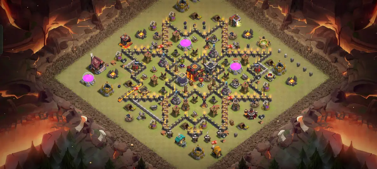 TH10 War Base Anti Everything for Clash of Clans Copy Link