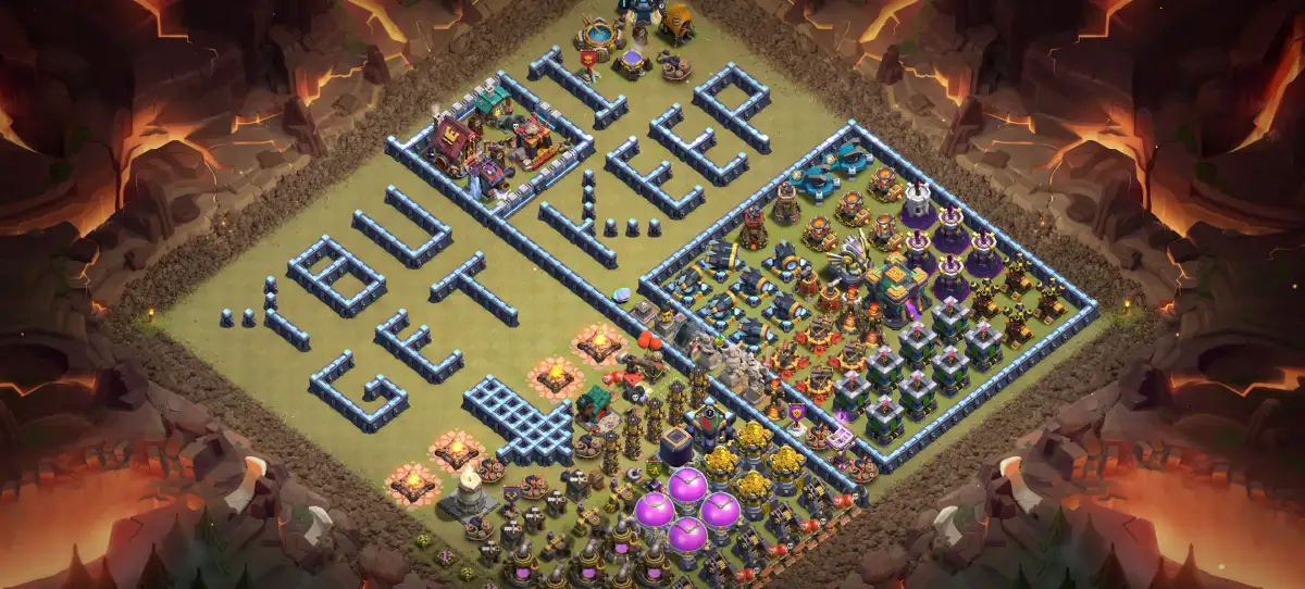 TH14 Troll Funny Base for CoC with SUB TO GETH Walls