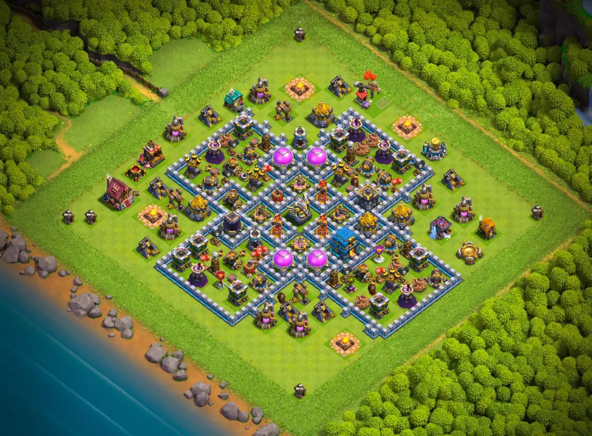 TH12 Hybrid Base Link for Clash of Clans Anti 2 Star