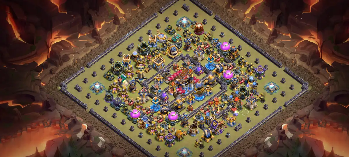 TH18 War Base with Offset Town Hall and Anti 3 Star Core