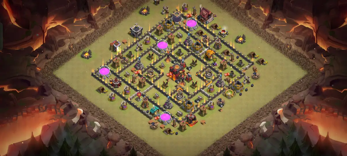 TH10 Farming Base Anti 3 Star Layout for Clash of Clans