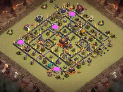 Layout TH10 Farming Base Anti 3 Star Layout for Clash of Clans