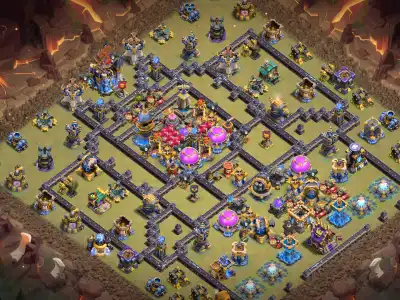 Layout TH18 Legend League Base with Offset Town Hall Core