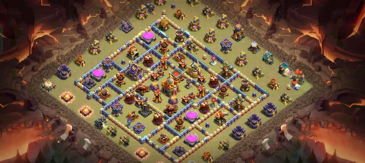 TH16 War Base Copy Link | Anti 2 Star Ring Style Layout