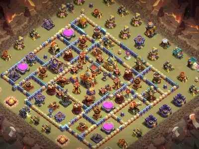 Layout TH16 War Base Copy Link | Anti 2 Star Ring Style Layout