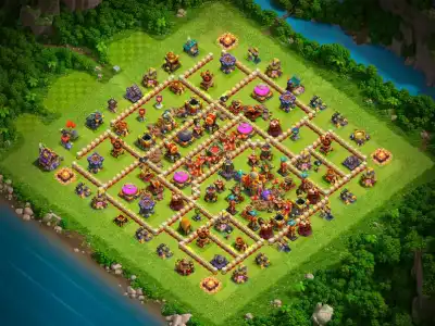 Layout TH16 Anti 2 Star War Base Layout for Clash of Clans