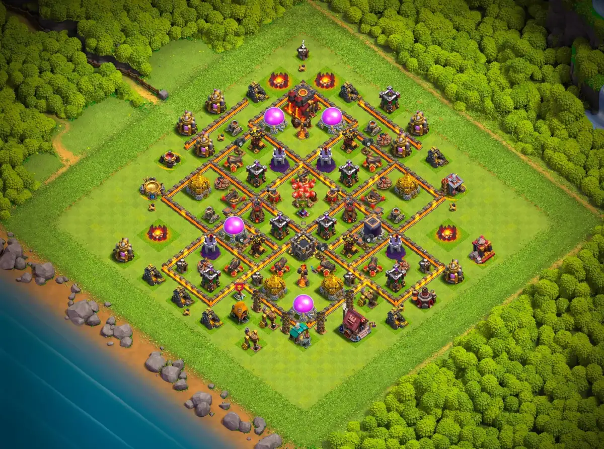 TH10 Farming Base Copy Link | Safe Storages and Split Loot