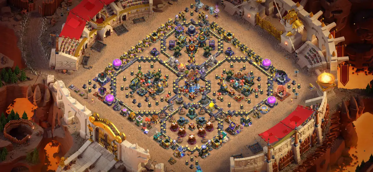 TH18 Anti Air Base with Central Town Hall Core
